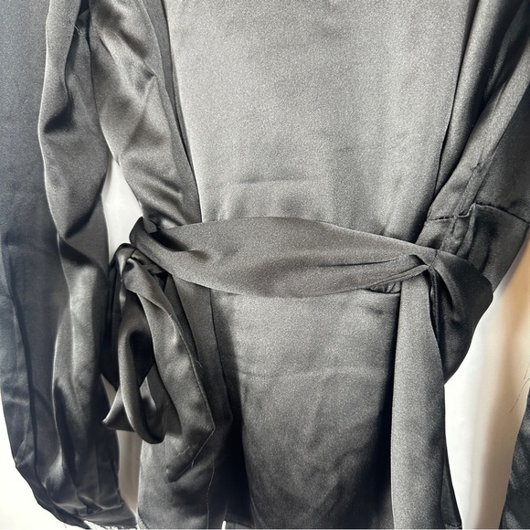 NWT Rachel Zoe Elegant Black Wrap Blouse | US Size Small - Picture 12 of 13